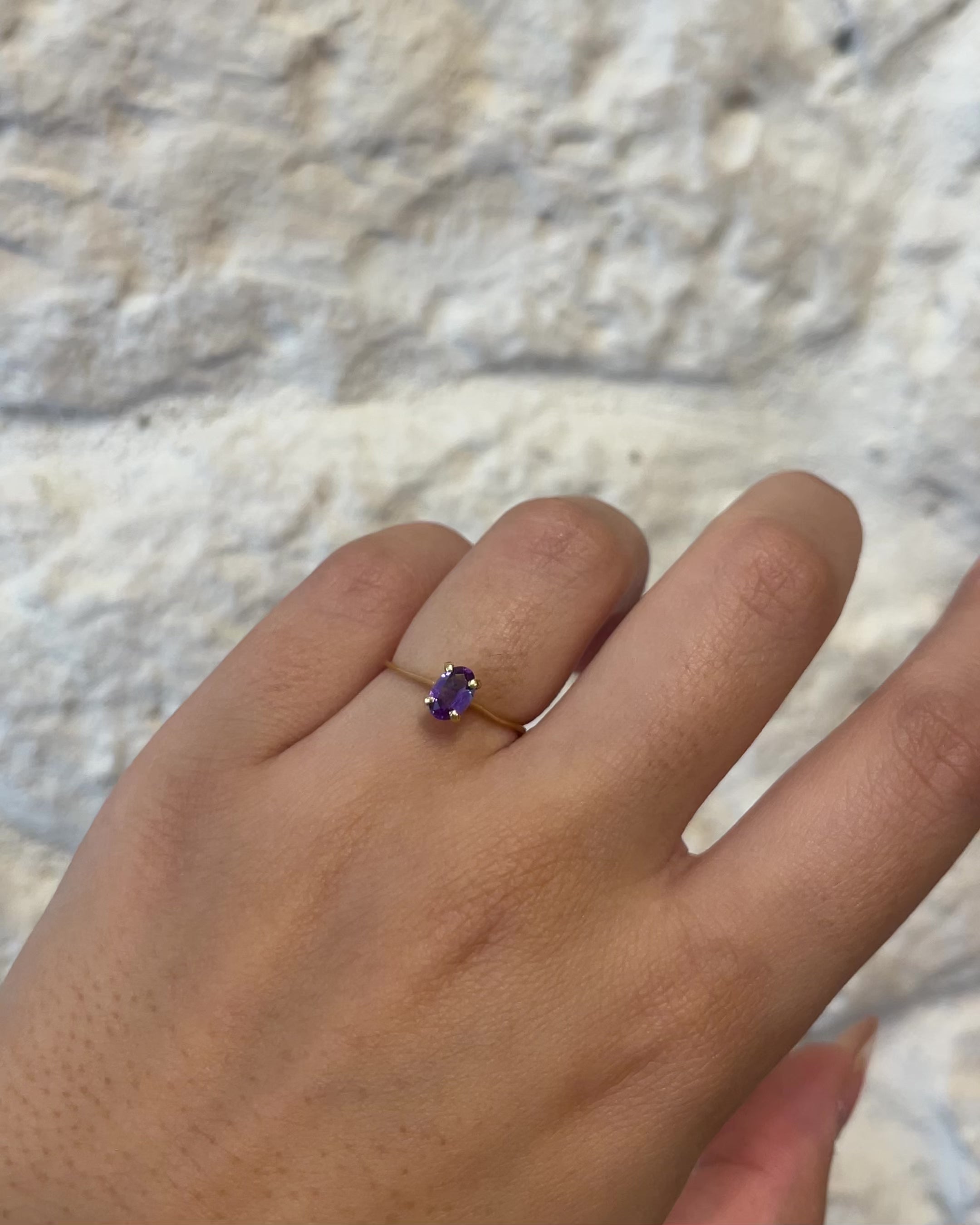 Bague Solitaire Améthyste &quot;Eliana&quot;