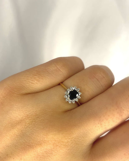 Anillo Margarita Zafiro 0,51 quilates y Diamantes "Lola"