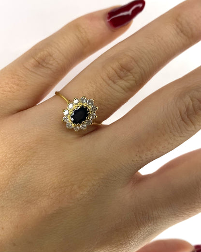 Anillo Marguerite Zafiro 1 quilate y diamantes &quot;Hailey&quot;