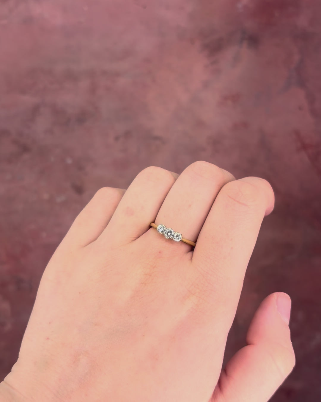 0.37-carat diamond trilogy ring "Emma"