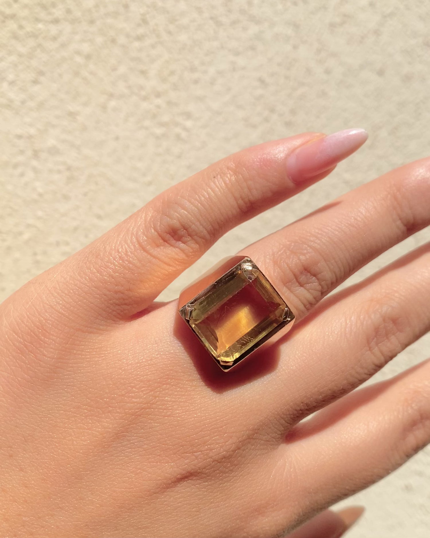 Chevalière Citrine 8.50 carats &quot;Ambreline&quot;