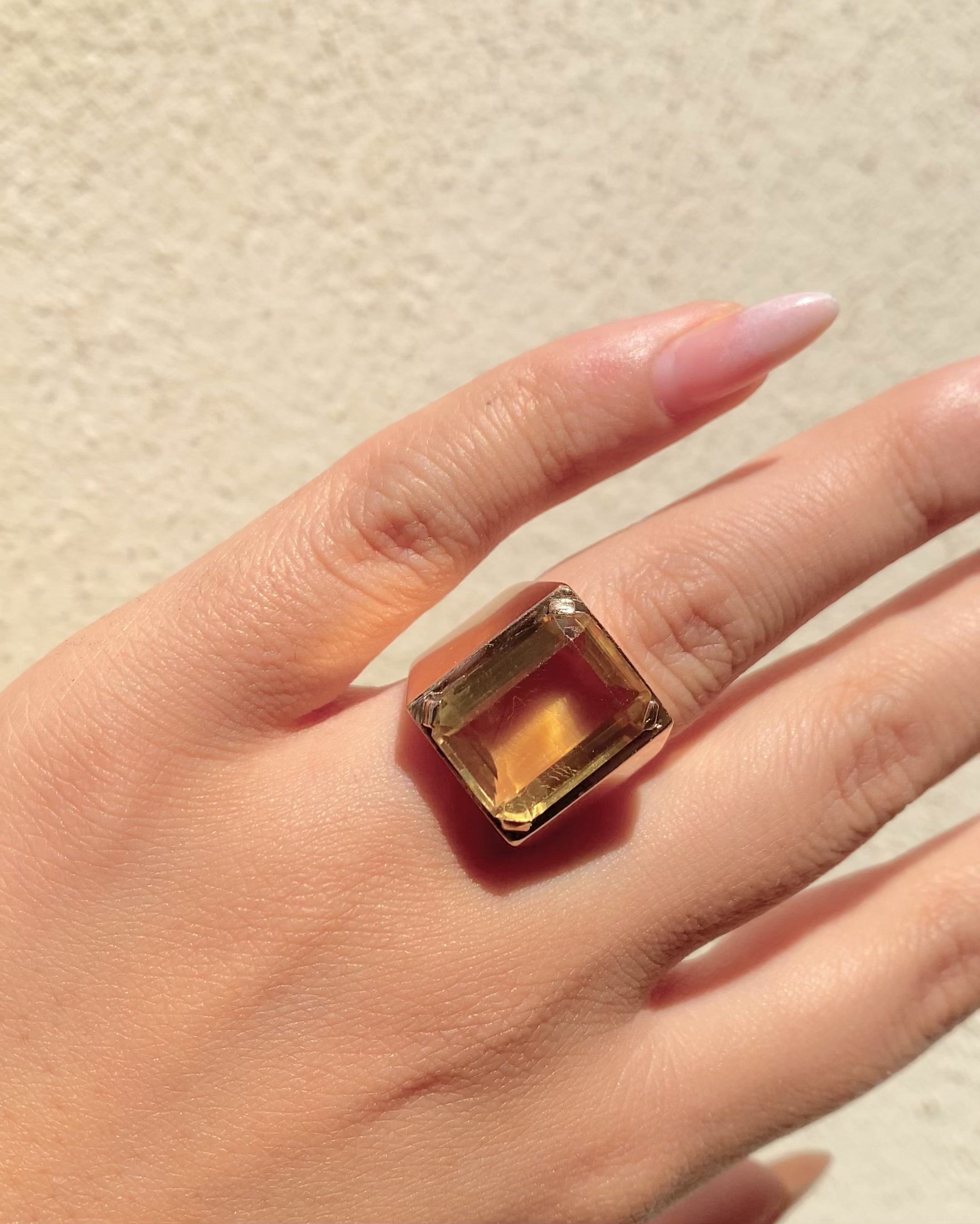 Chevalière Citrine 8.50 carats "Ambreline"