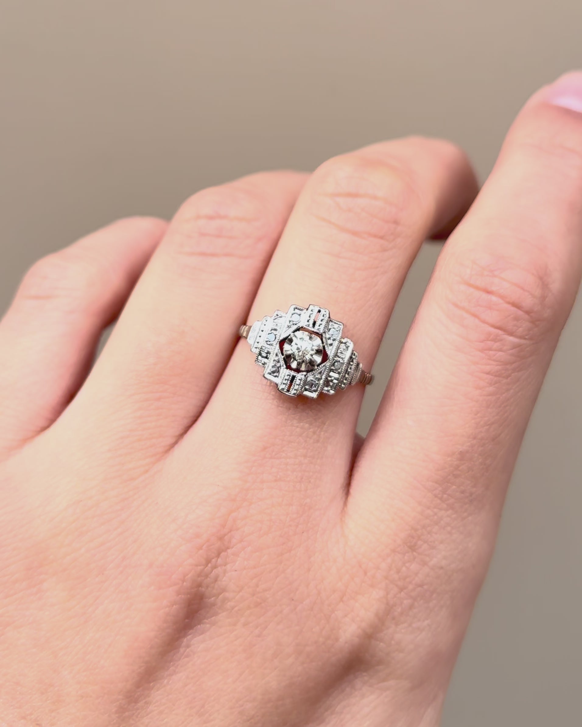 Bague Art Déco Diamants "Amanda"