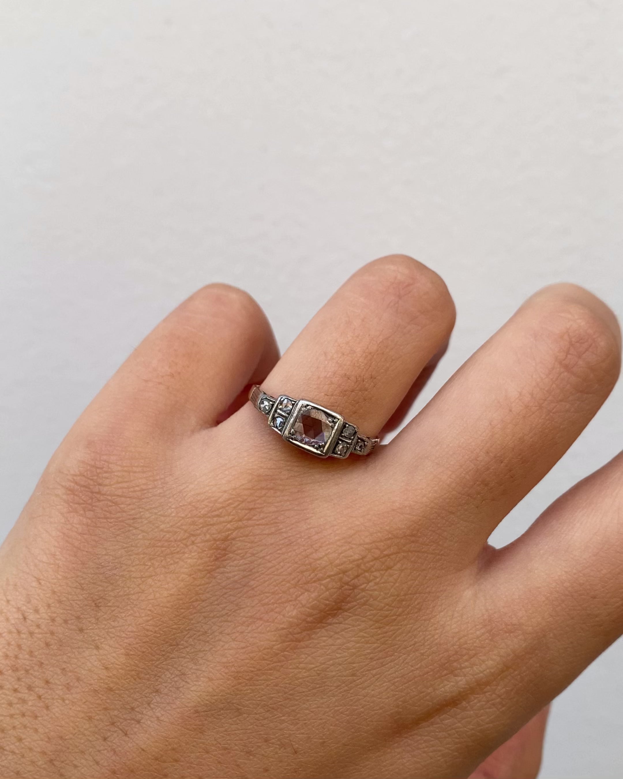 Anillo Art Déco Diamantes "Coline"