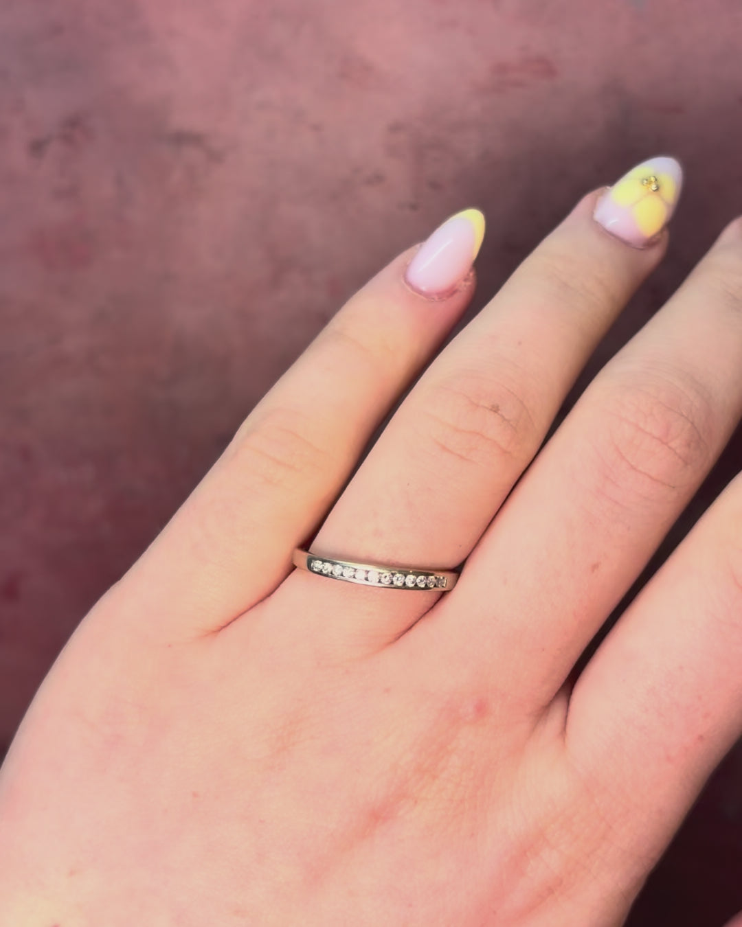Half-Alliance Diamond Ring 0.12 carat "Isalys"