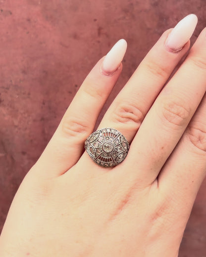 Bague Style Art-Déco Diamants 0.93 carat "Zeya"