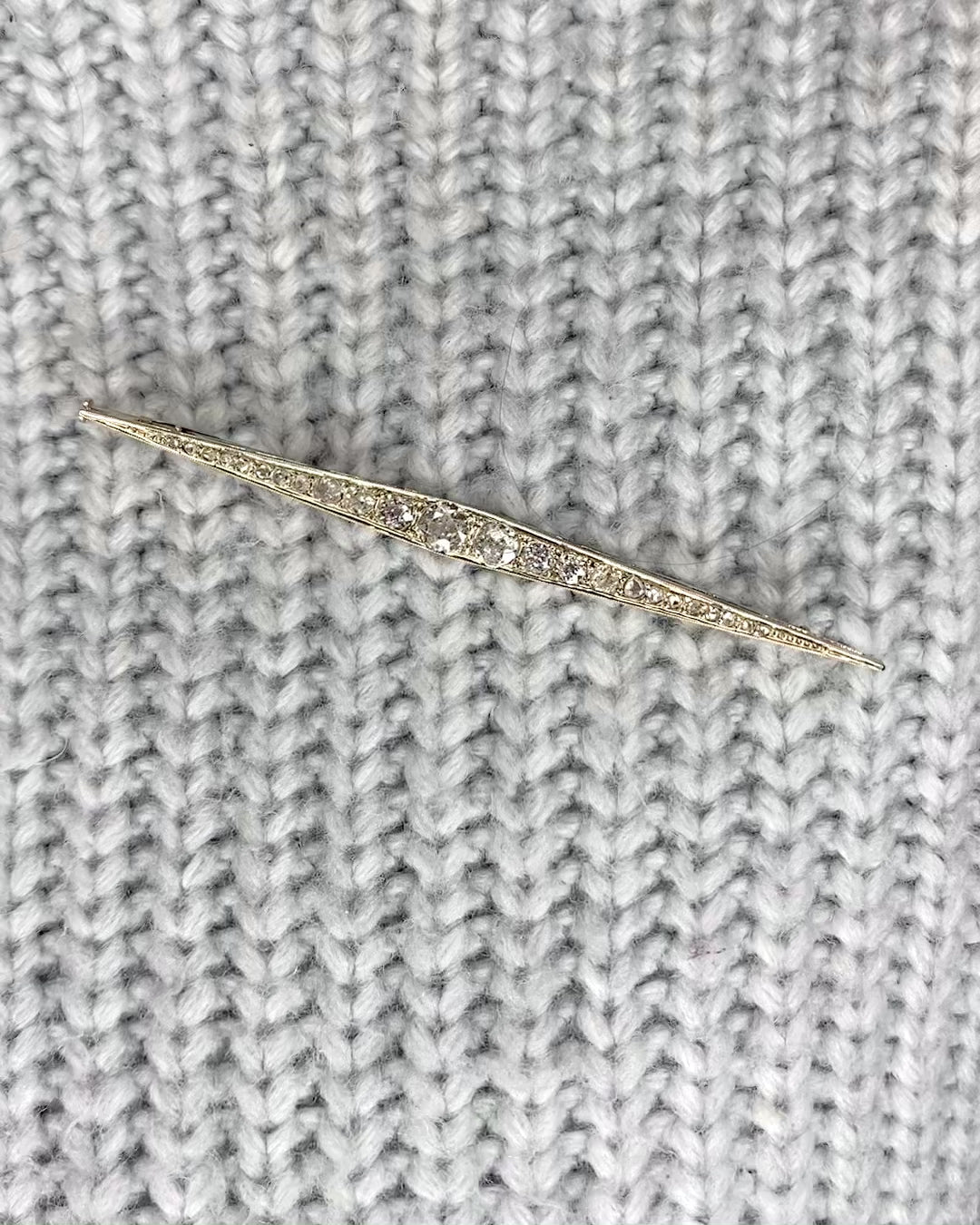 Art Deco Brooch Diamonds 1.35 carat "Diana"