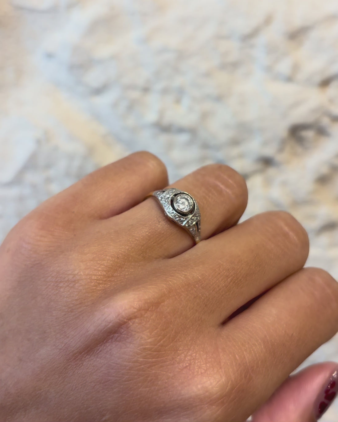 Bague Art-Déco 25 Diamants &quot;Naomi&quot;