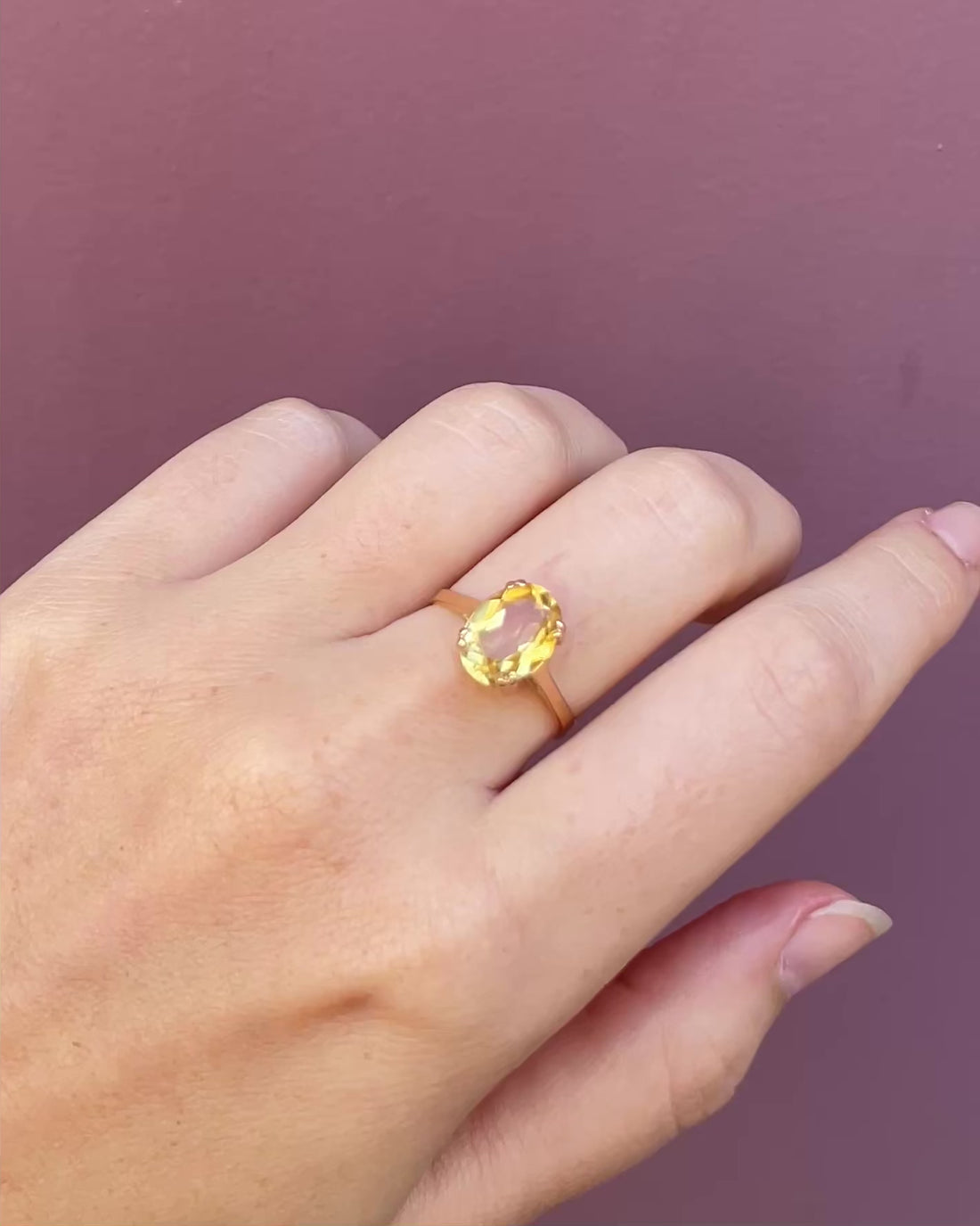 Bague Solitaire Citrine 2.80 carats &quot;Isabella&quot;
