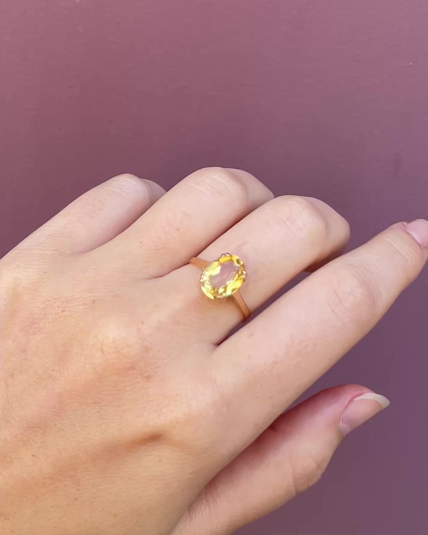 Bague Solitaire Citrine 2.80 carats "Isabella"