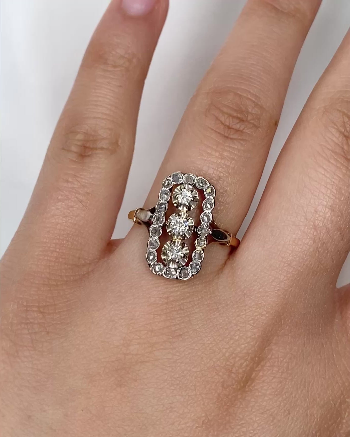 Anillo Art Déco Diamantes 0,30 quilates "Léorine"