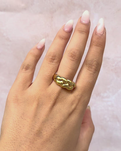 Anillo rígido de oro amarillo de 18 quilates 4,18 g "Georgia"