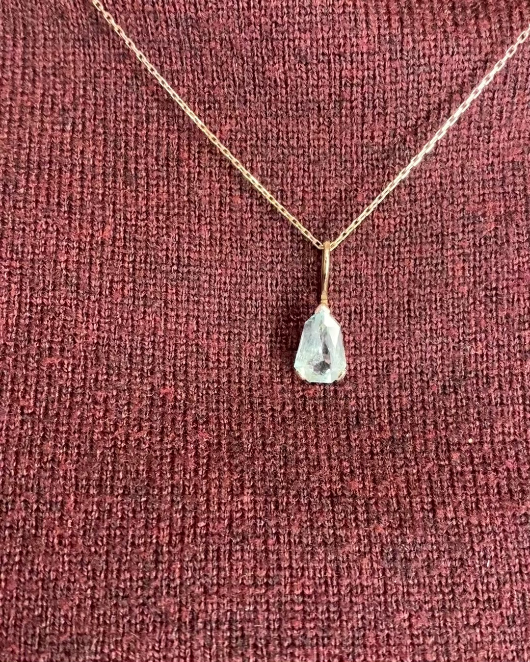 Pendentif Aigue-Marine 1.60 carat "Océane"