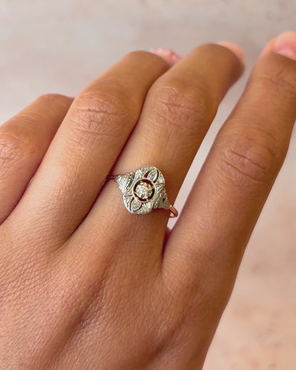 Bague Art Déco Diamants "Emeline"