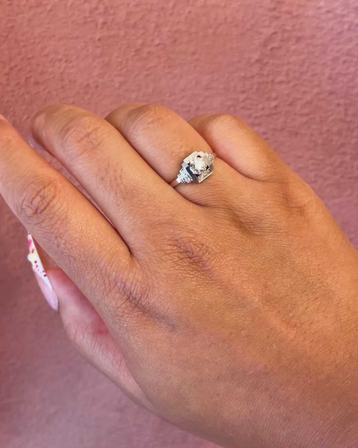 Bague Art-Déco Diamant "Lucien"