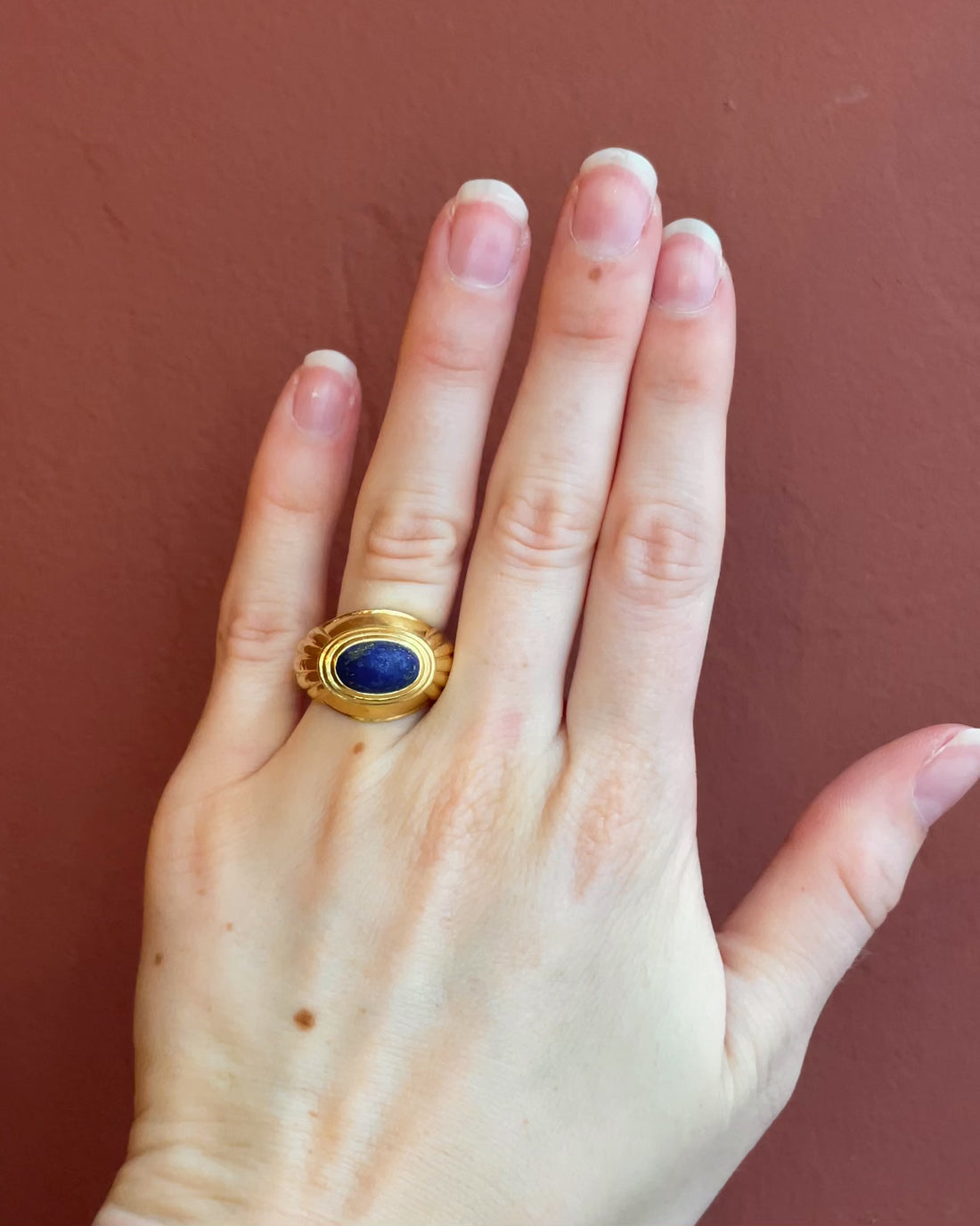 Chevalière Lapis Lazuli Collection Jaipur signée Boucheron