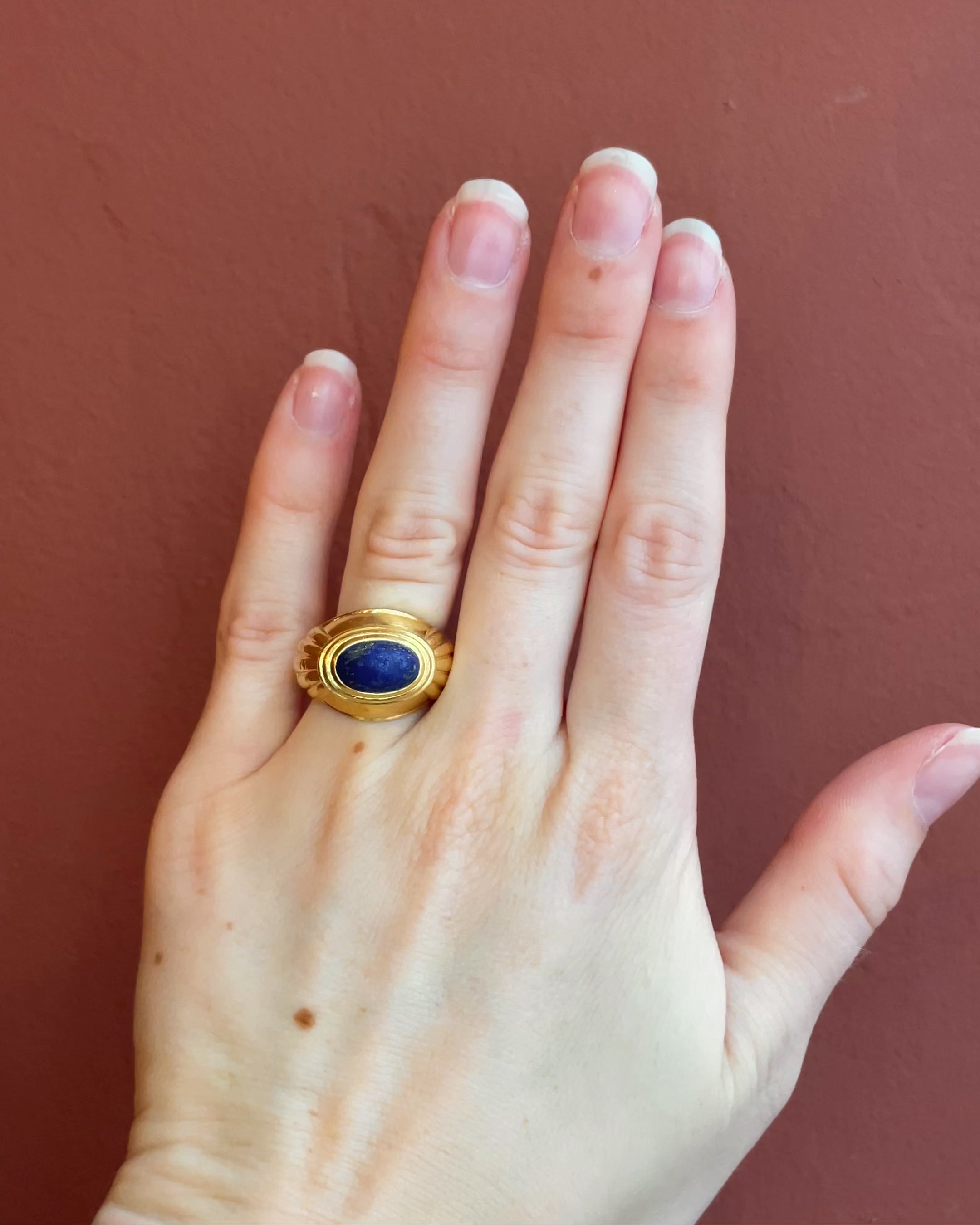 Chevalière Lapis Lazuli Collection Jaipur signée Boucheron