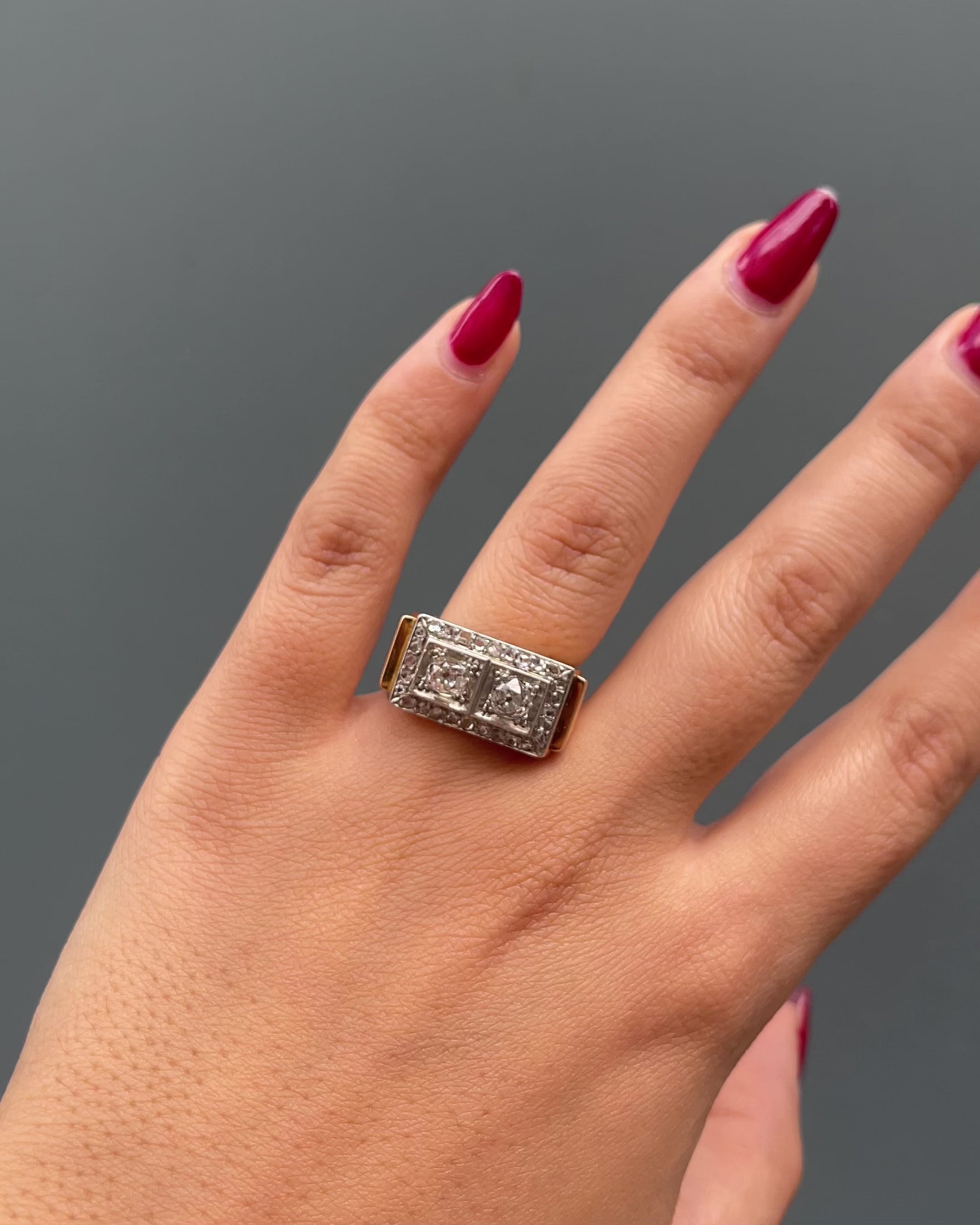 Anillo Tank Diamantes 0.78 quilates "Gatou"