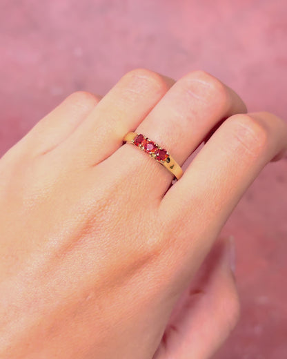 Bague Trilogie Saphirs érable de Madagascar 0.55 carat "Coline"