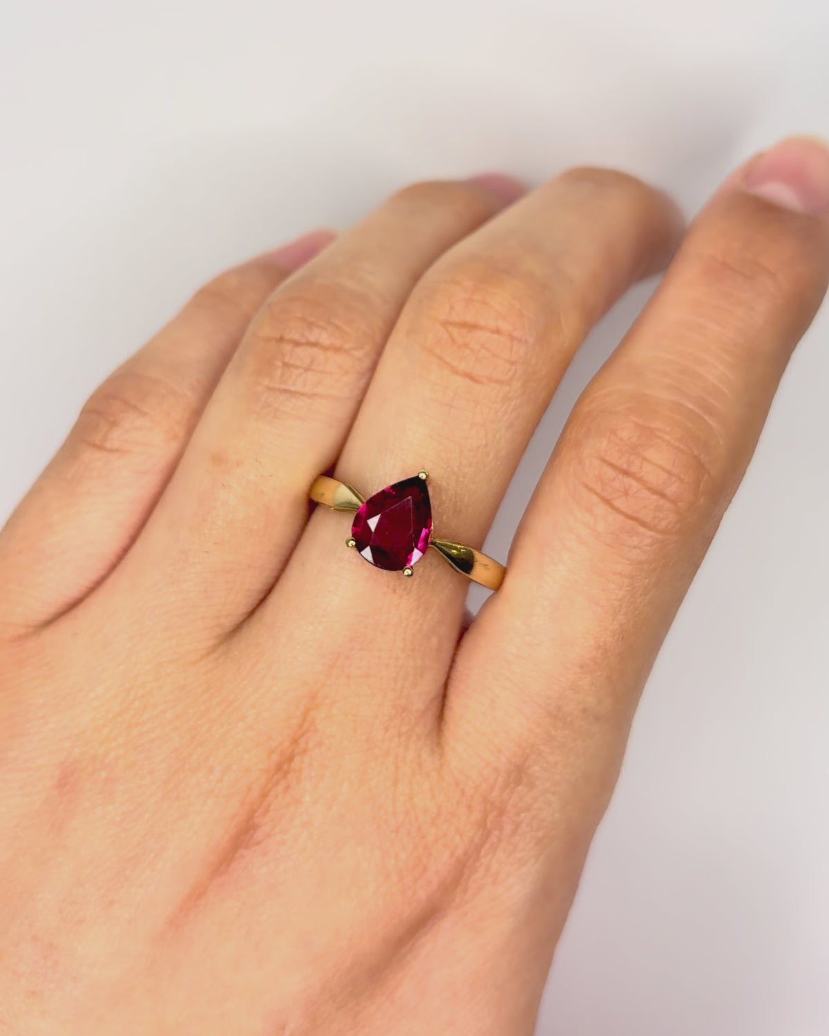 Bague Solitaire Tourmaline Rose 1.25 carat "Aïna"