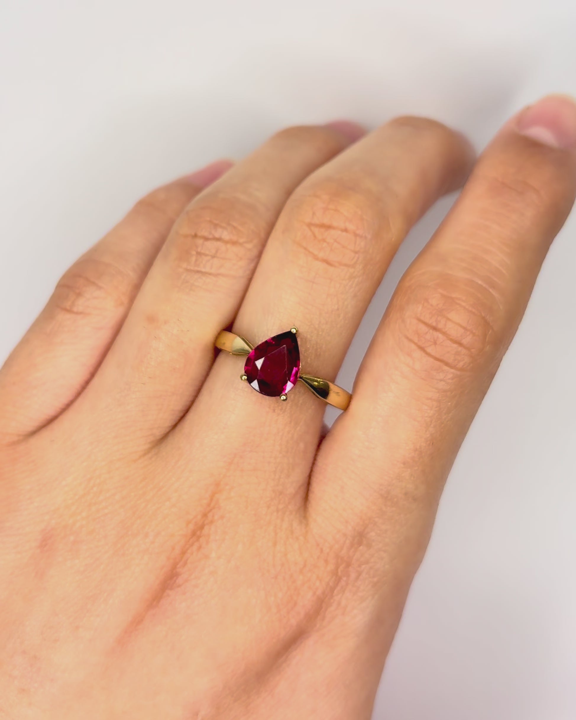 Bague Solitaire Tourmaline Rose 1.25 carat "Aïna"