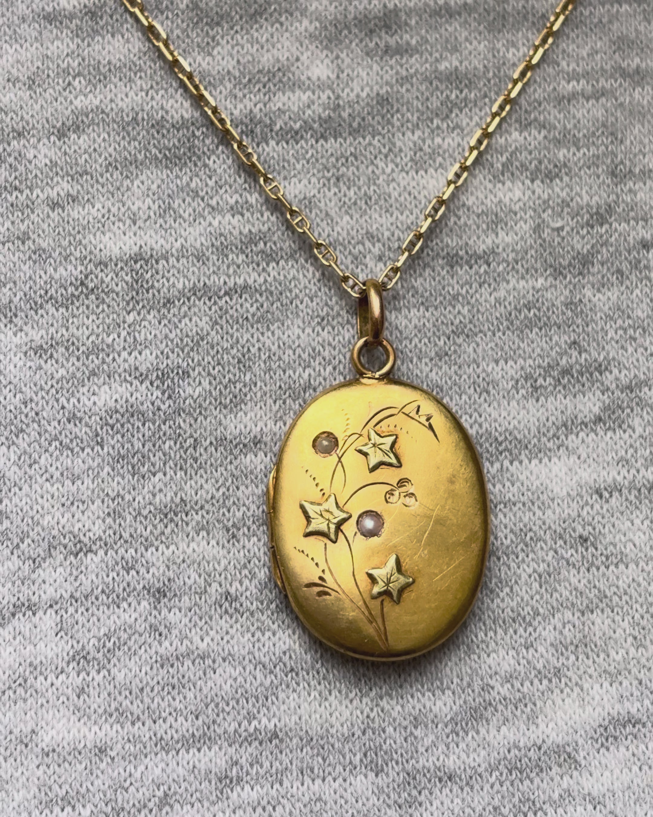 Pendentif Ouvrant Perles XIXe siècle "Elsa"