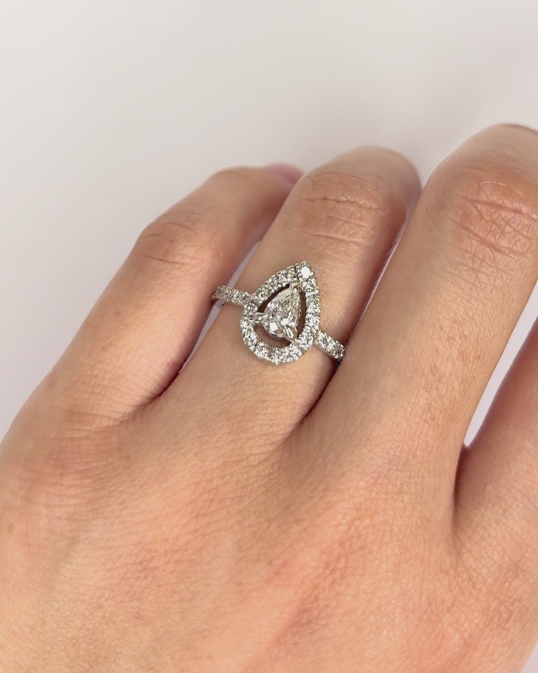 Art Deco Style Solitaire Ring 0.78 Carat Diamonds "Margot"