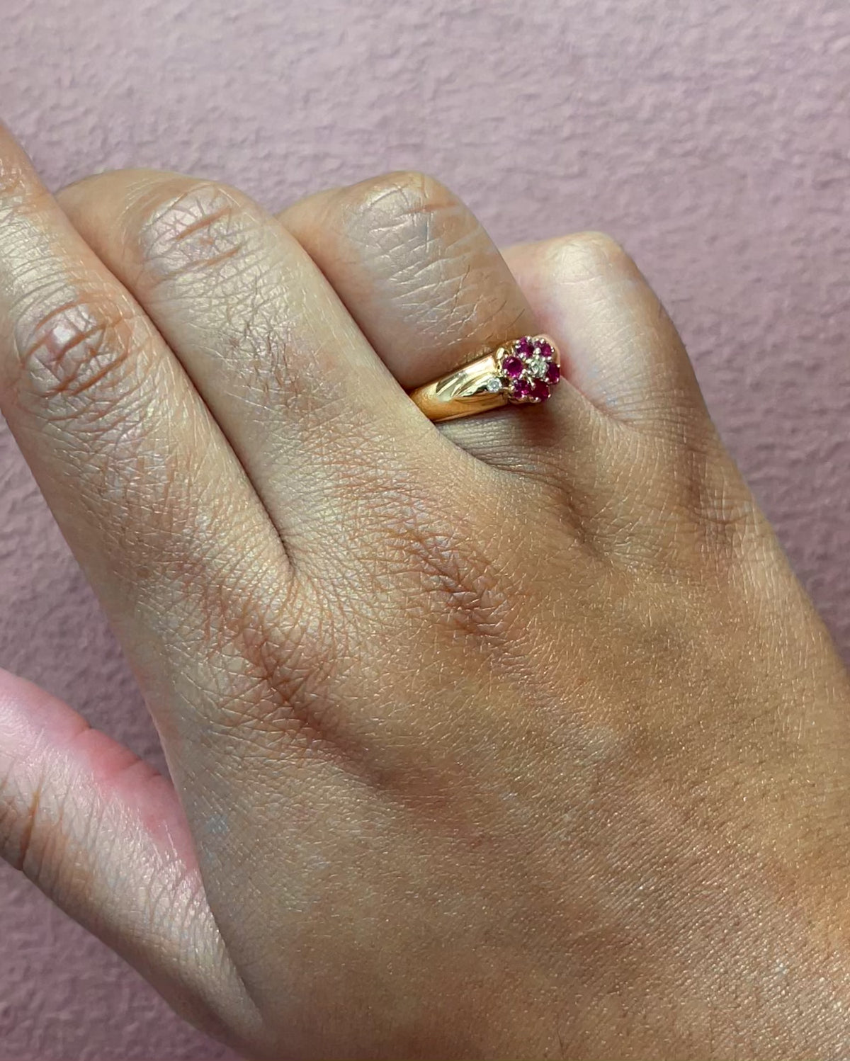 Bague Marguerite Rubis &amp; Diamants "Verika"