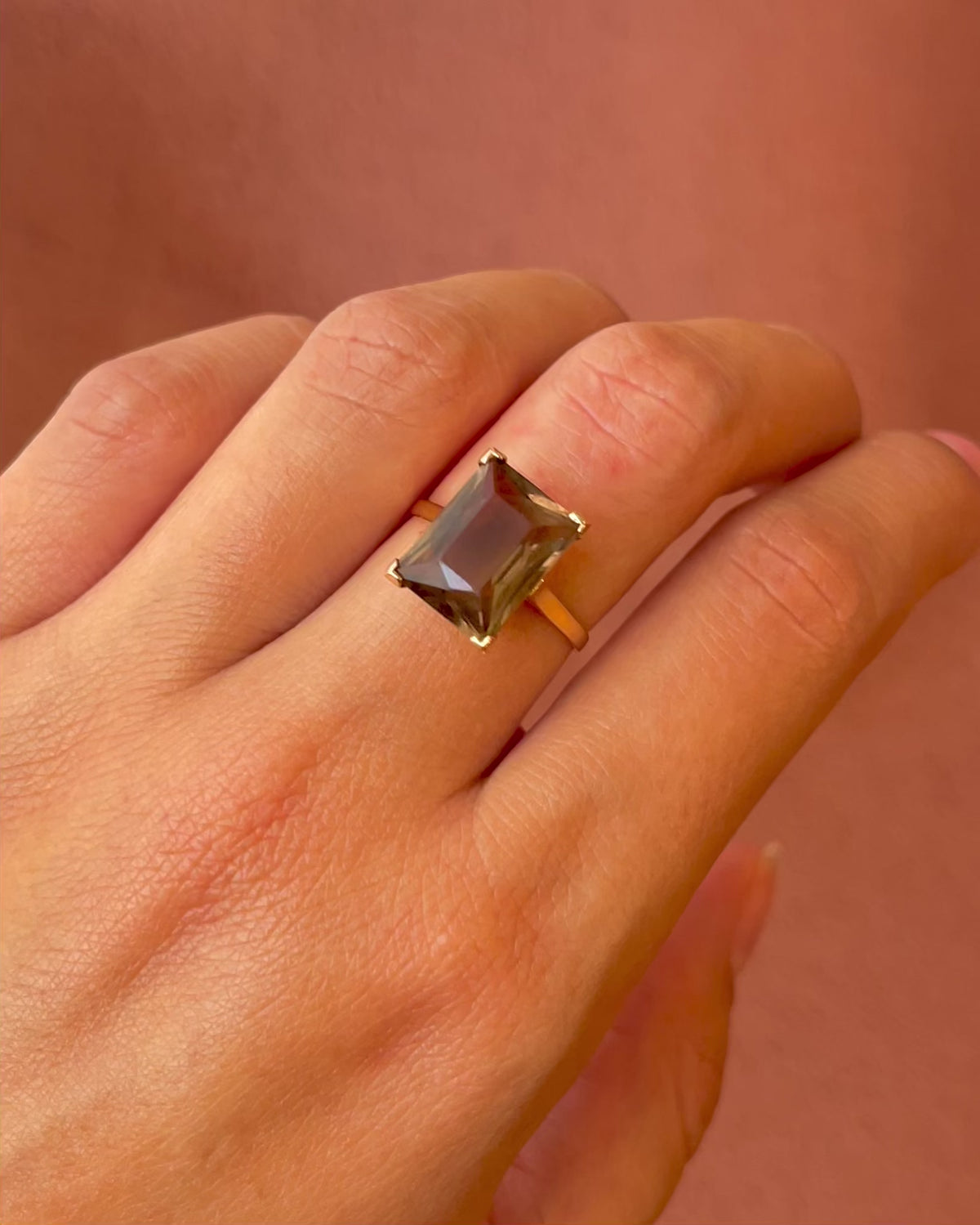 Bague Cocktail Quartz Fumé 4.92 carats "Elodie"