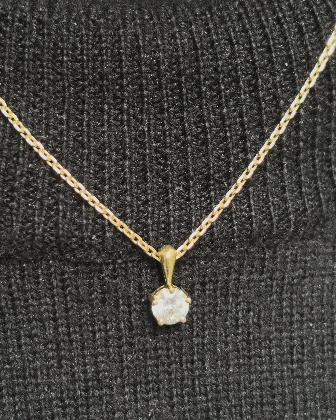 Collier Diamant Brillant 0.38 carat &quot;Inès&quot;
