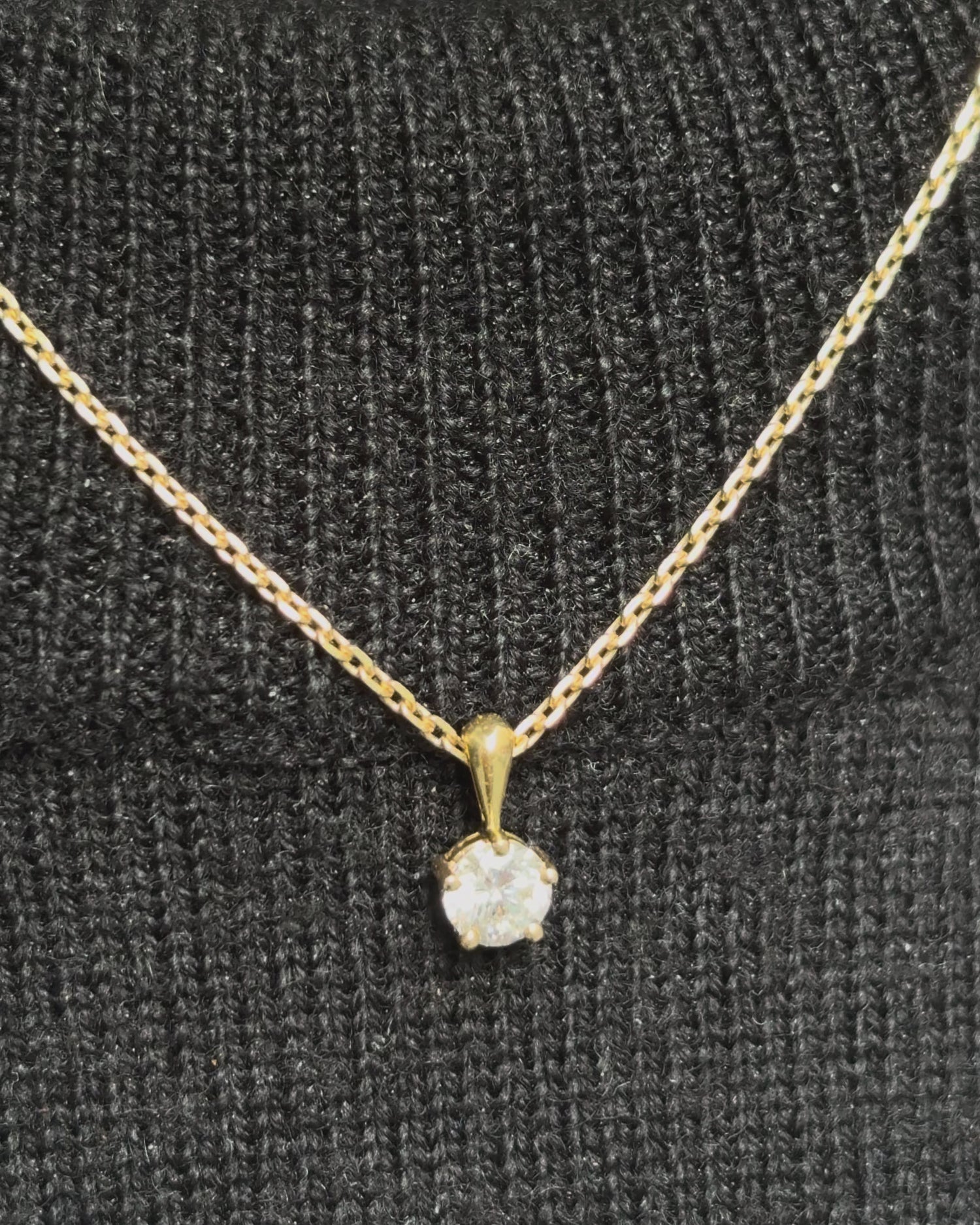 Collier Diamant Brillant 0.38 carat &quot;Inès&quot;