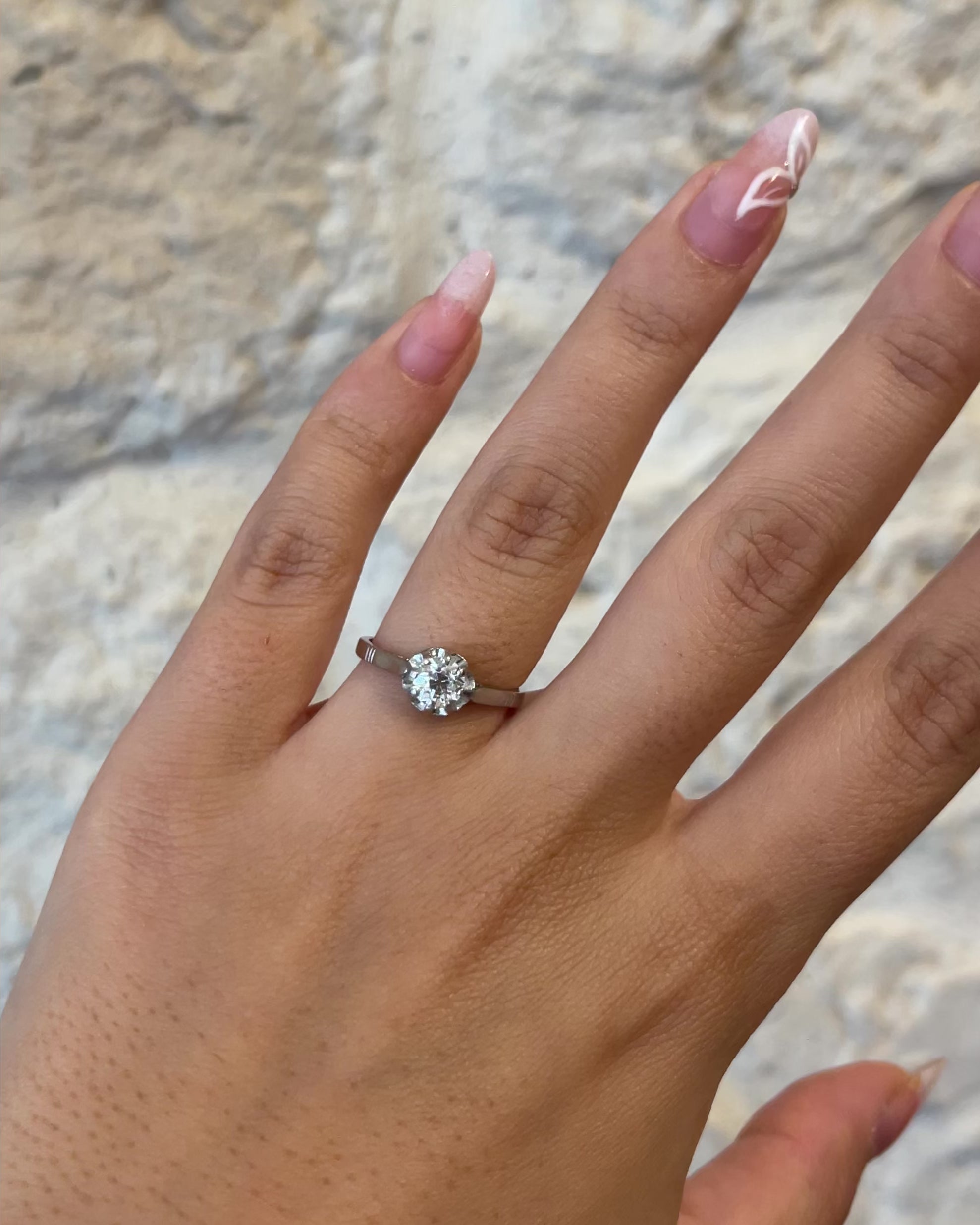 Bague Solitaire Diamant 0.50 carat "Olea"