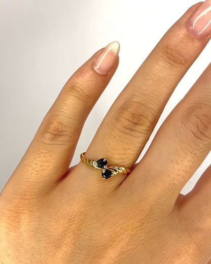 Bague Toi &amp; Moi Saphir "Florianne"