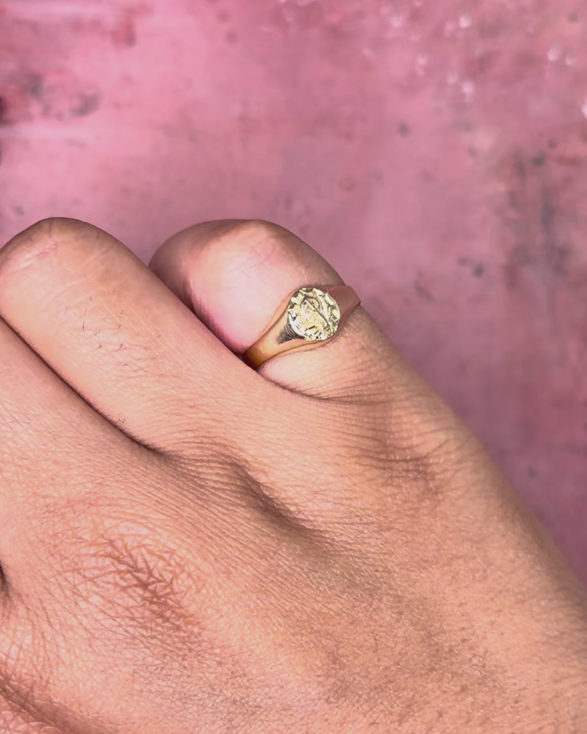 Yellow Gold Signet Ring 1,47g "Pascale"