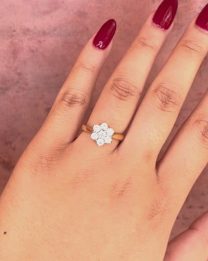 Bague Marguerite Diamants 1 carat 5.12g "Emma"