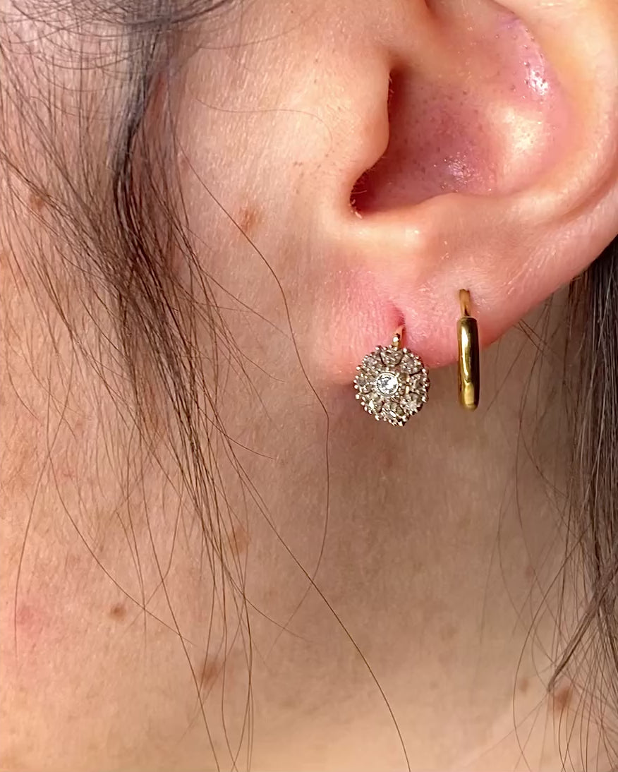 Pendientes Dormilones de Diamantes "Elvire"