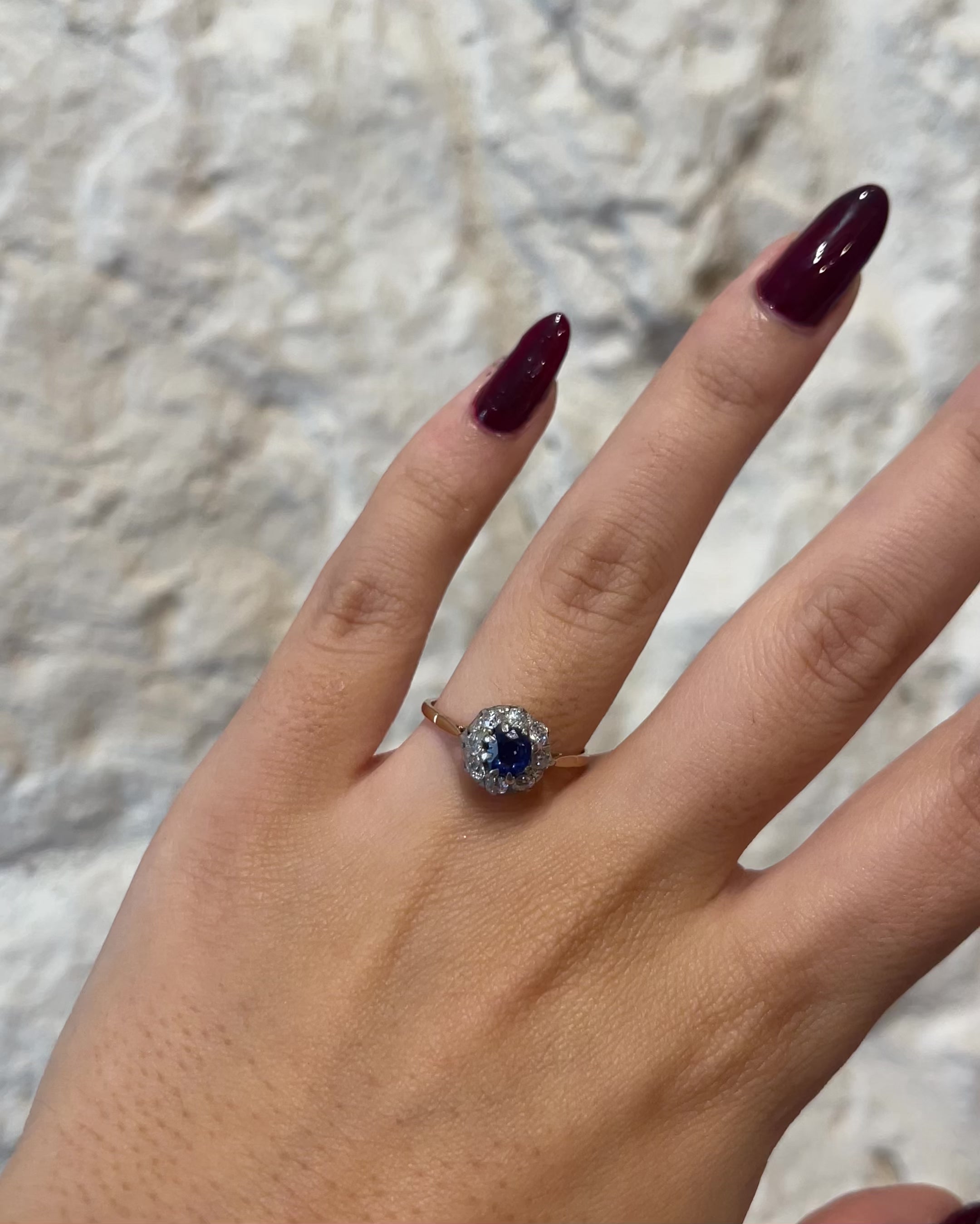 Anillo Margarita Zafiro y Diamantes "Estelle"