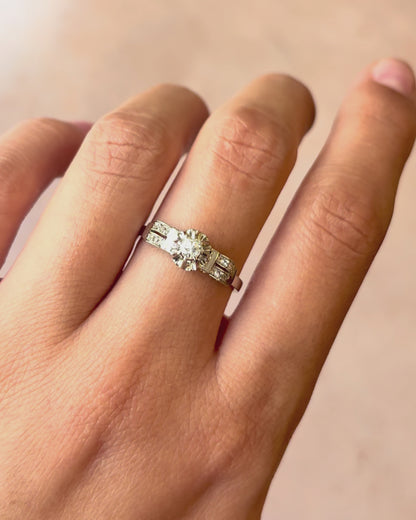 Bague Art-Déco Diamants 0.20 carat "Paulina"