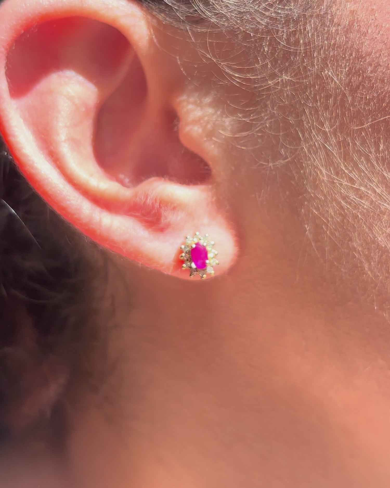 Pendientes de rubí