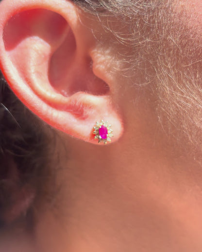 Pendientes de rubí