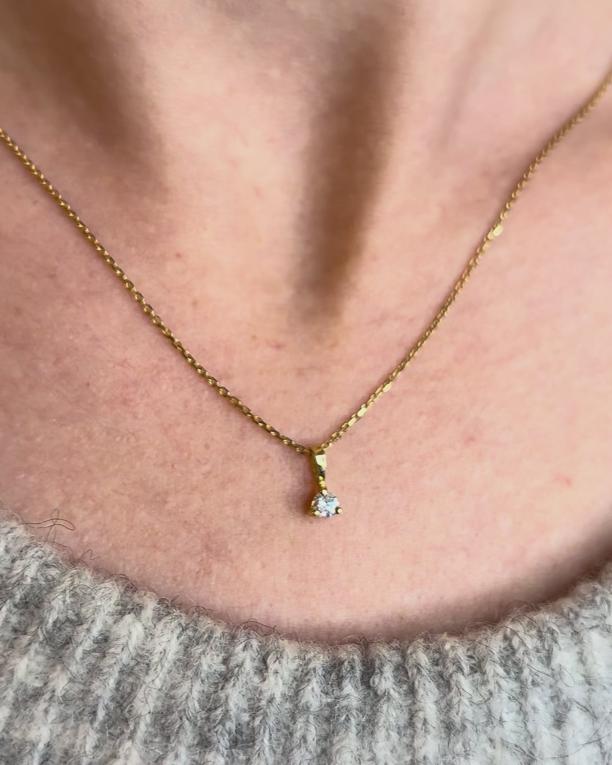Pendentif Diamant 0.10 carat "Yuna"