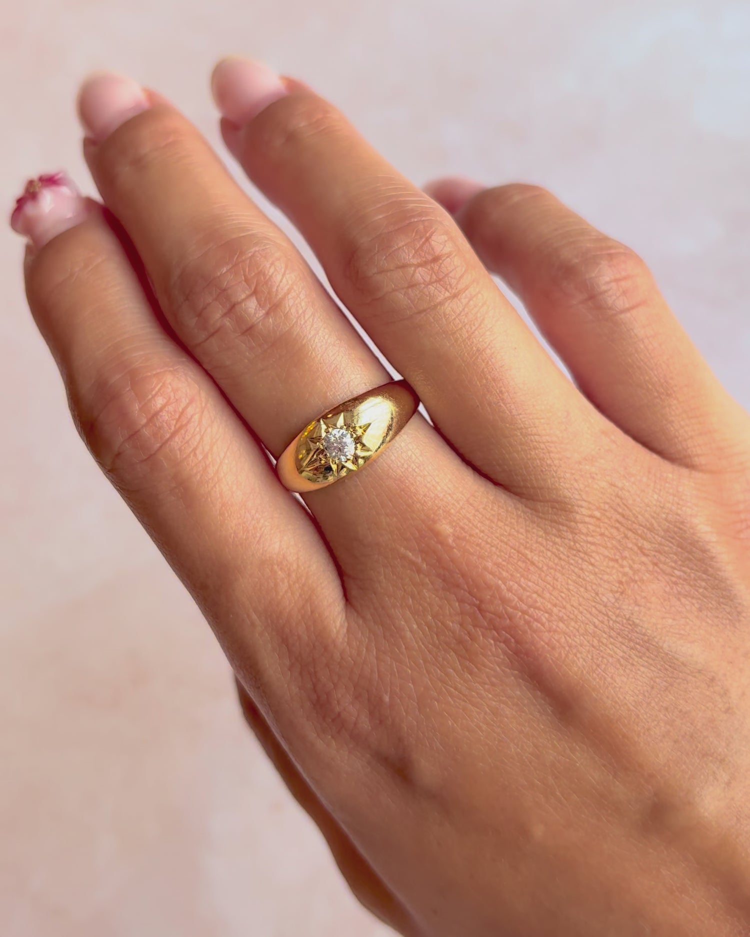 Diamond Band Ring 0.20 Carat &amp; 4.25g Gold "Céleste"