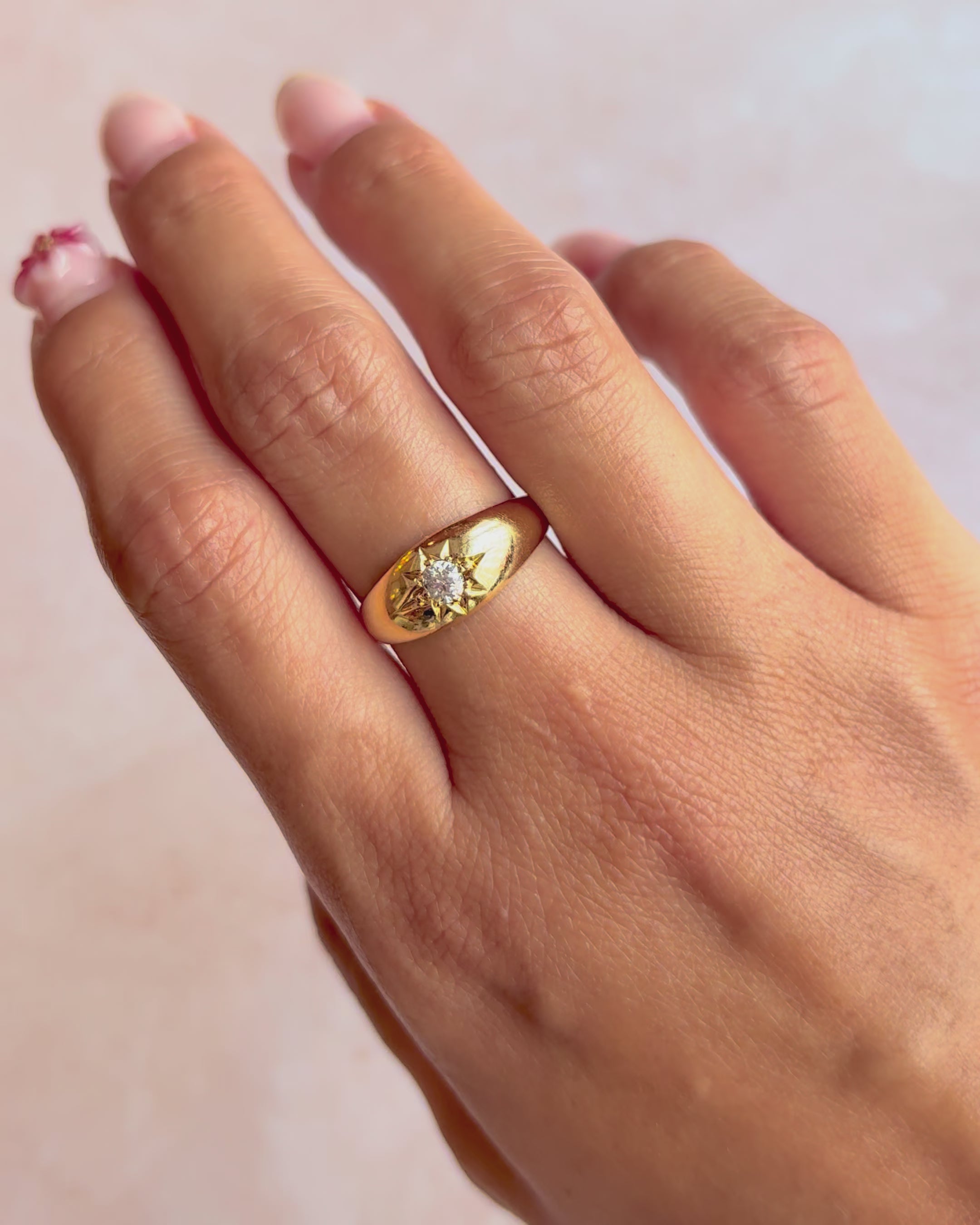 Diamond Band Ring 0.20 Carat &amp; 4.25g Gold "Céleste"