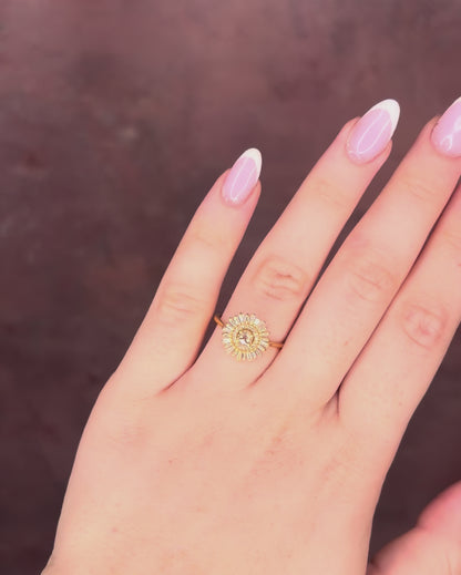Marguerite Ring Diamonds 0.48 Carat "Sol"