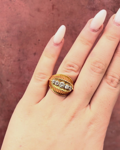 Bague Tank Diamants 1.03 carat &amp; Or 18 carats 9 g "Lally"