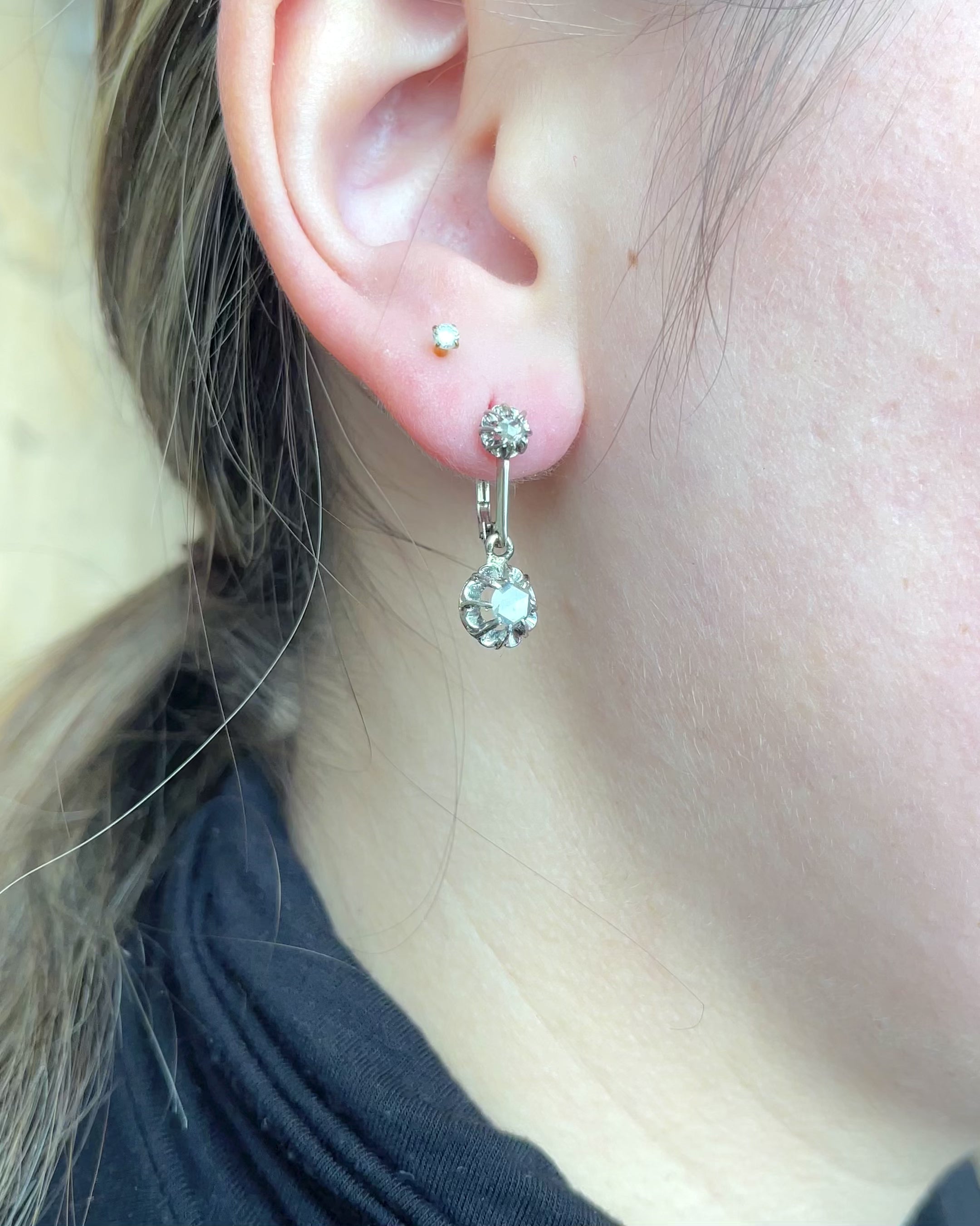 Pendientes Dormilones de Diamantes "Adeline"