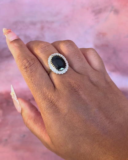 Bague Marguerite Saphir 8.30 carats &amp; Diamants "Hanéia"