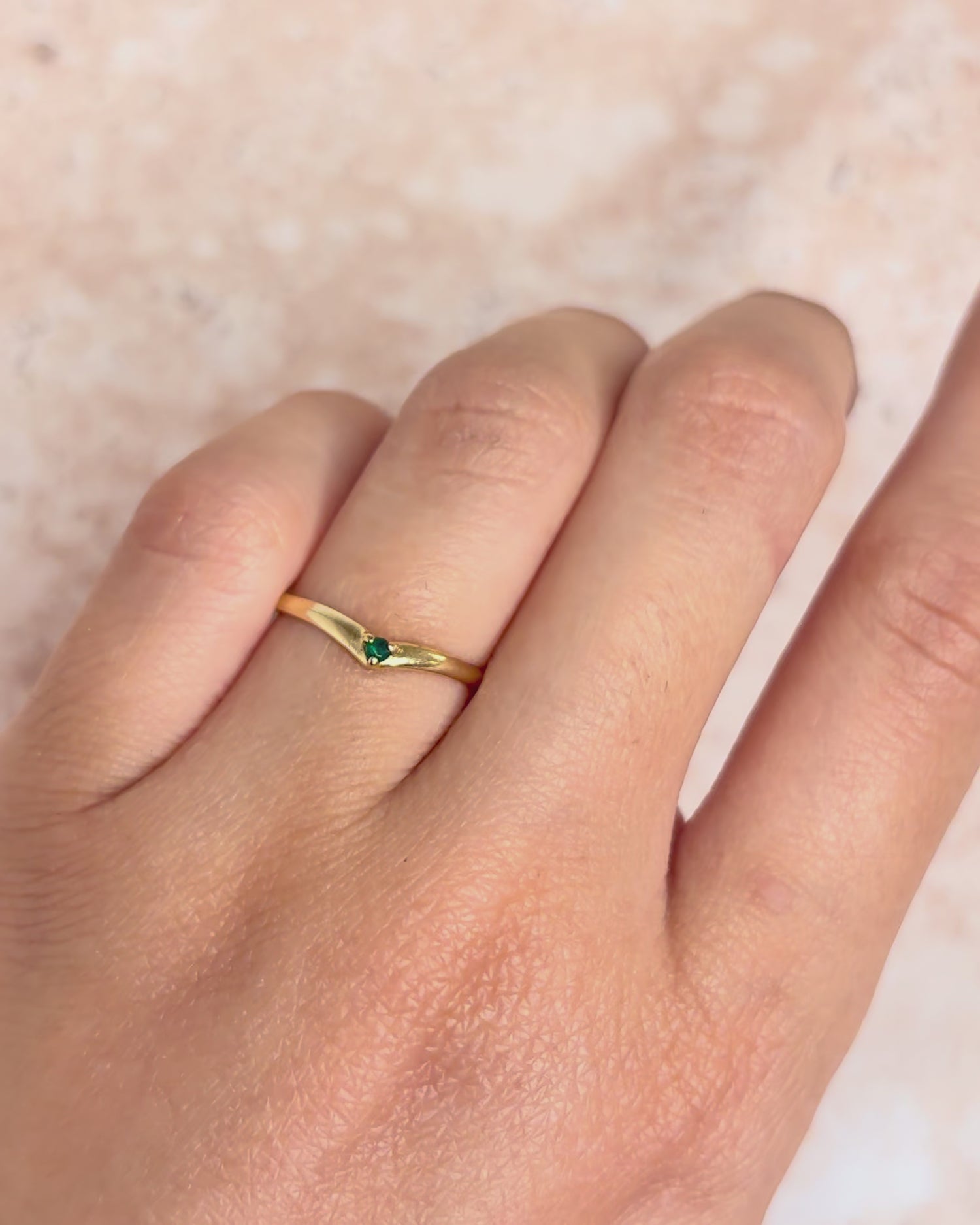Bague Diadème Émeraude "Lou"