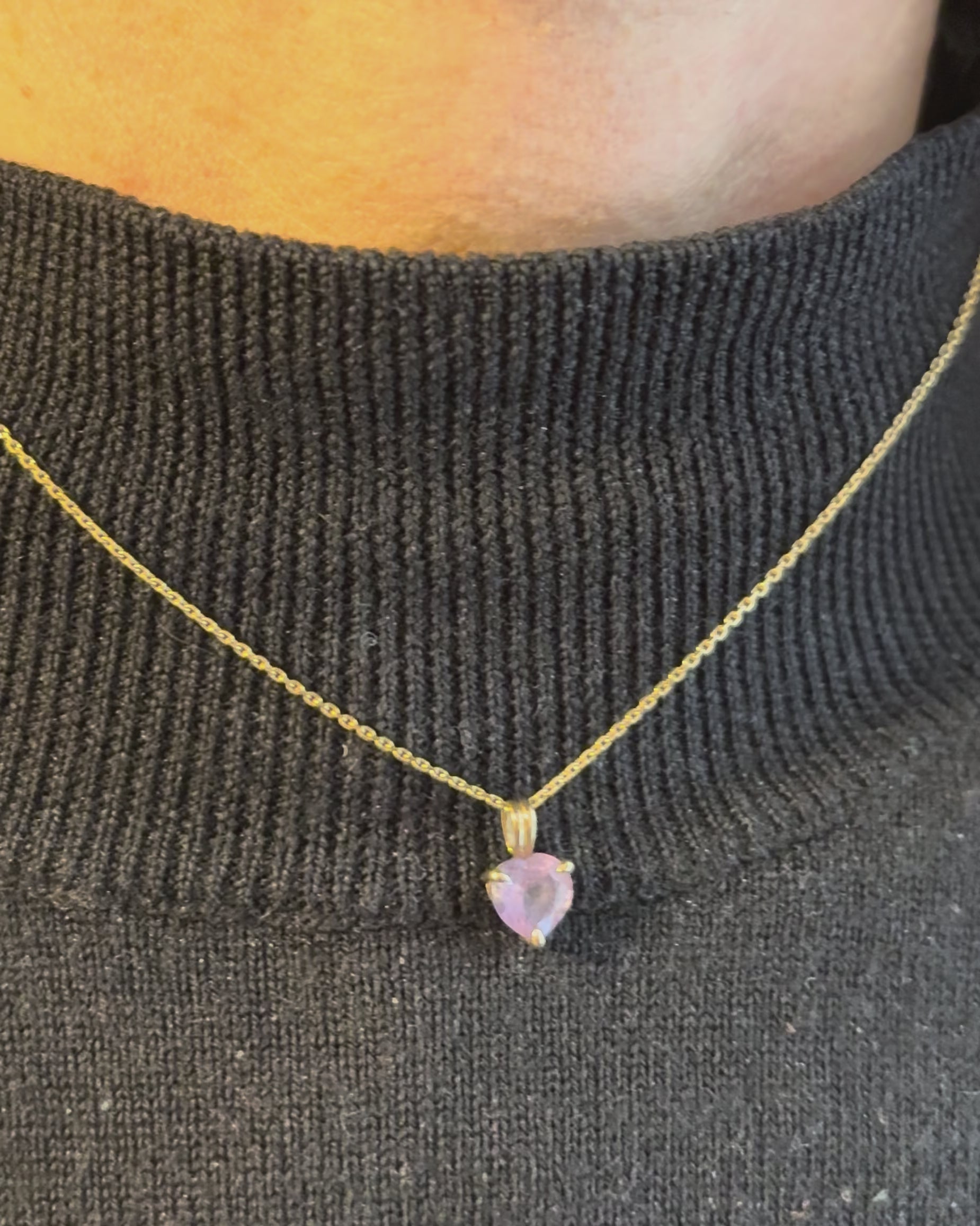 Pendentif Cœur Améthyste 0.90 carat "Joy"