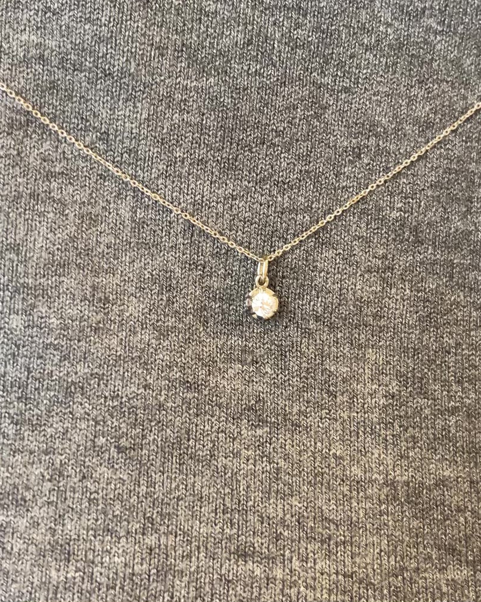 Pendentif Solitaire Diamant 0.27 carat "Dana"
